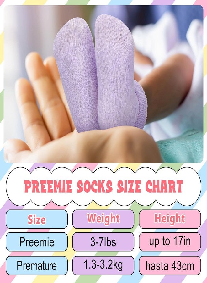 Twistover 10 Pairs Preemie Baby Terry Cotton Turn Cuff Socks for Newborn Girls Boys - Nicu(Macaron Colors,Preemie) - Image 2